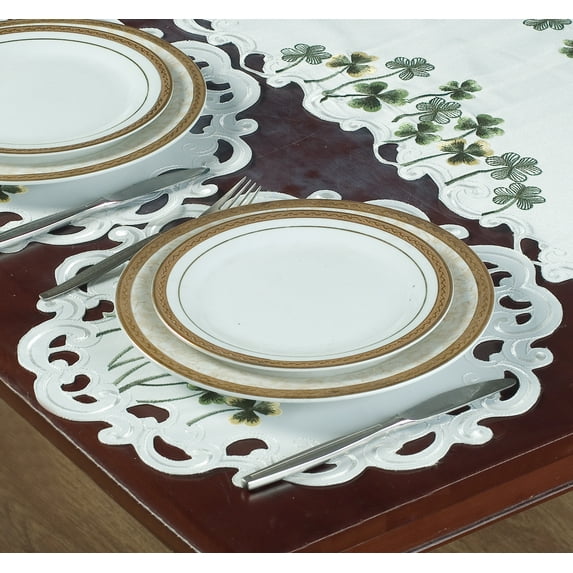 Doilies Set of 4 for Dining Table, Ivory Table Linen, Table Placemats, 15 inches Round - The Clem Collection - Home Decor