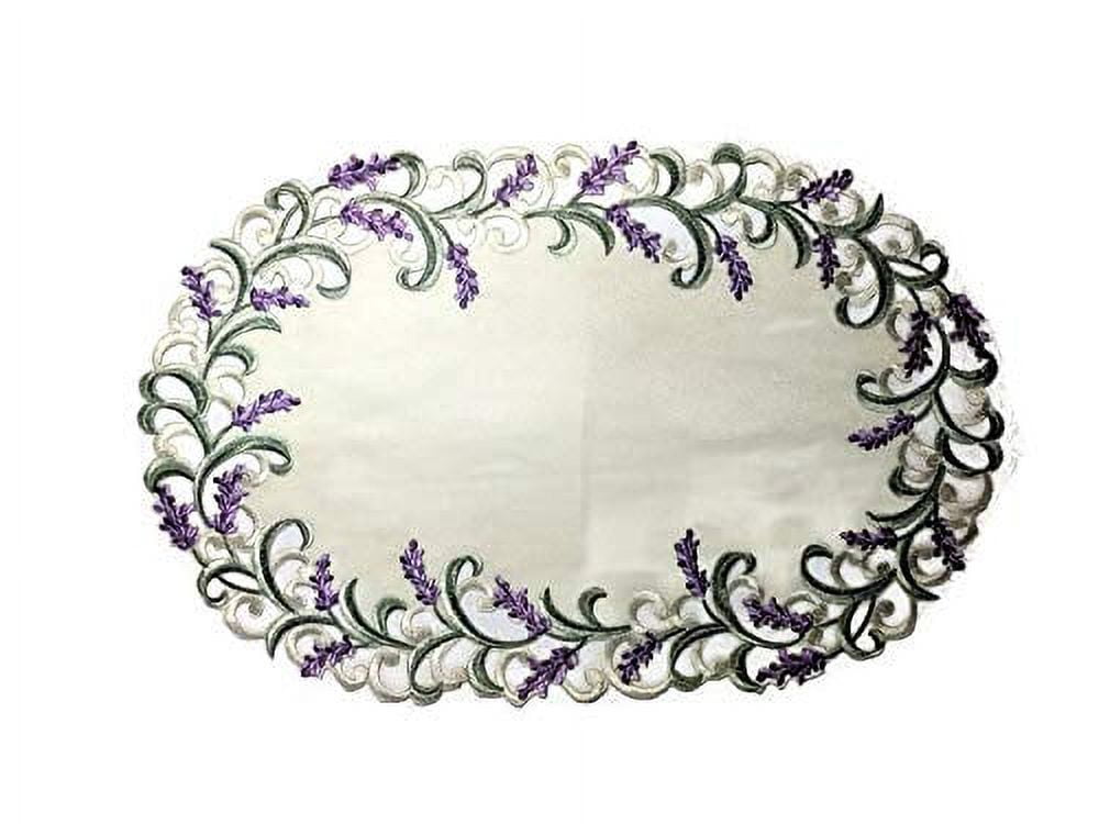 Doily Boutique Tablecloth or Table Topper Square Embroidered with