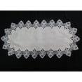 thumbnail image 1 of Placemat or Doily in Antique (Winter White) Vintage Lace and Antique Fabric, Size 24 x 15 inches, 1 of 3
