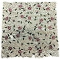 thumbnail image 1 of Doily Boutique Tablecloth or Table Topper Square Embroidered with Light Pink Cut Work Roses, Size 34 inches, 1 of 6