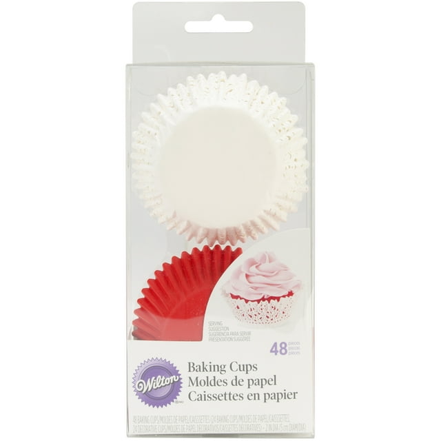 Doily Standard Baking Cup KitRed Inner Cup & White Outer Cup 24/Pkg