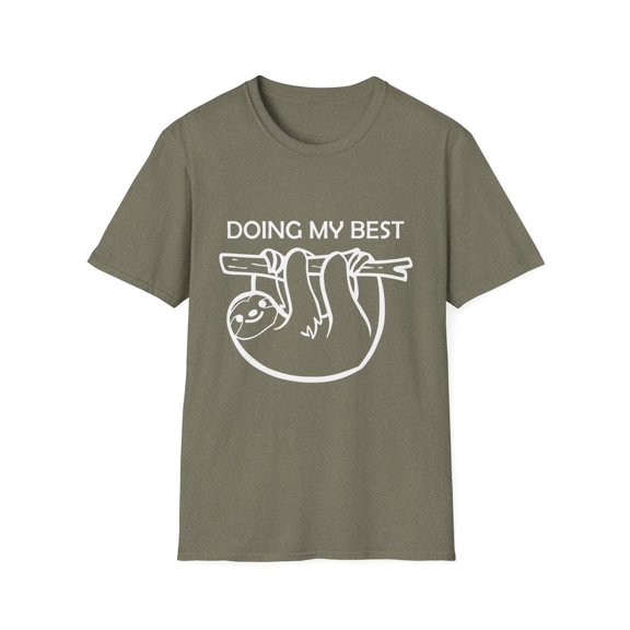 Doing My Best Sloth | Sloth Gift | Sarcasm | Pun | Motivational | Funny Unisex Softstyle T-Shirt