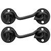 Doingart 2 Pack 4” Privacy Hook and Eye Latch Easy Lock, Heavy Duty Barn Door Latch for Barn Door Bedroom Bathroom, Black