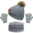 Doingart 3Pcs Kids Toddler Winter Beanie Hat Scarf Gloves Set for Boys