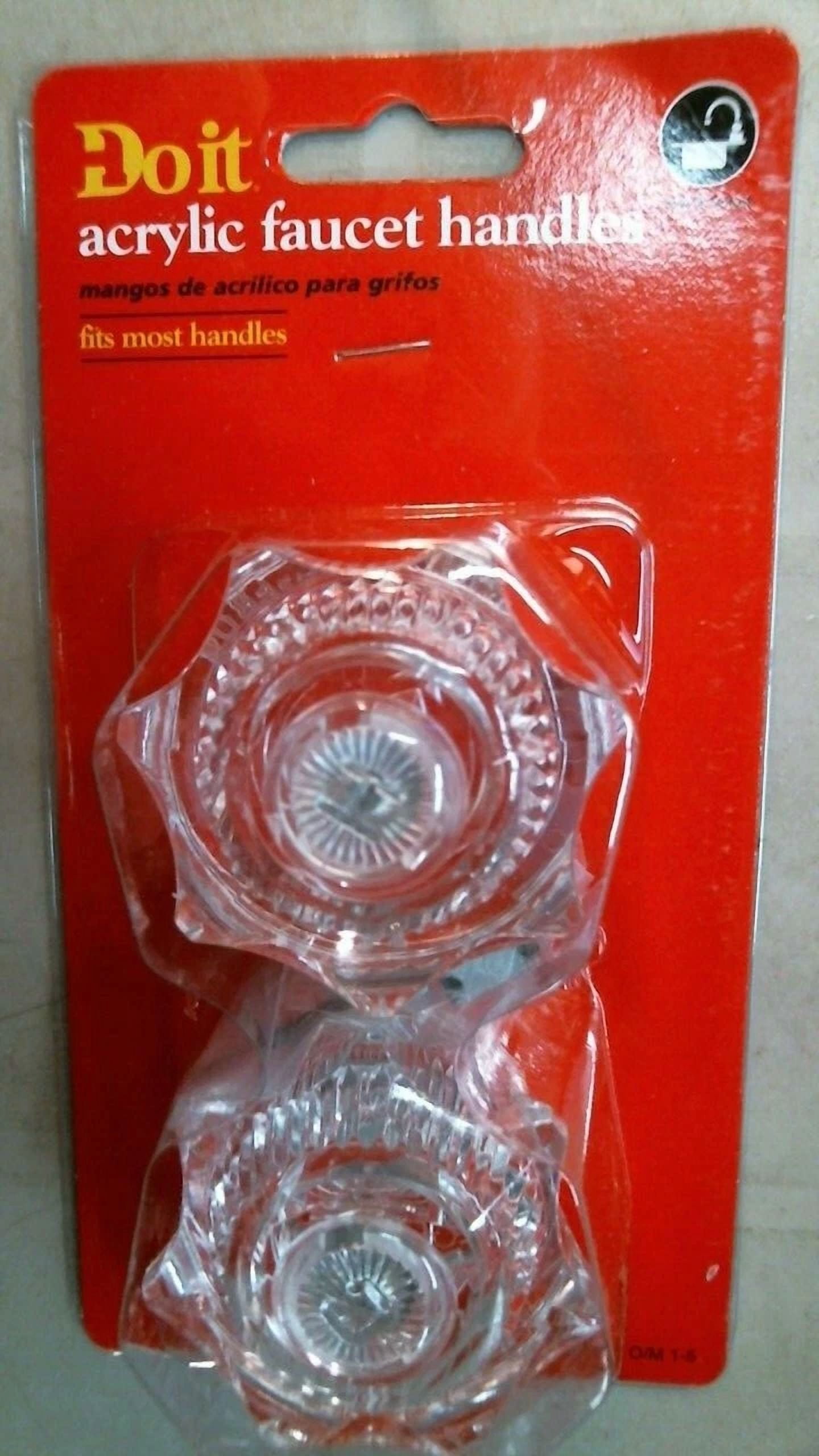 Doitbest 407287 Acrylic Faucet Handles, 2 Pk, Free Shipping