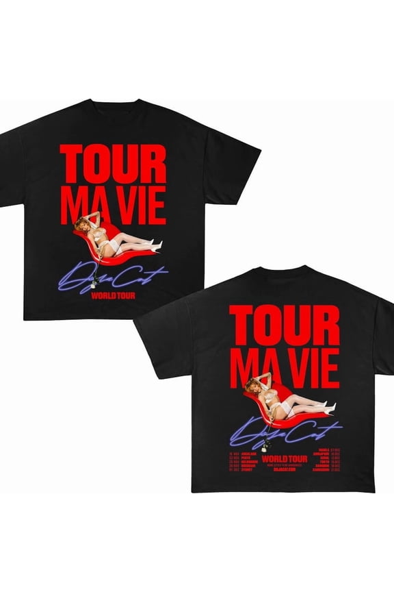 Doja Cat 2025 Tour T-shirt, Vintage Doja Cat Graphic Tee, Vintage Style Doja Cat Unisex T Shirt,Black Color,Size M