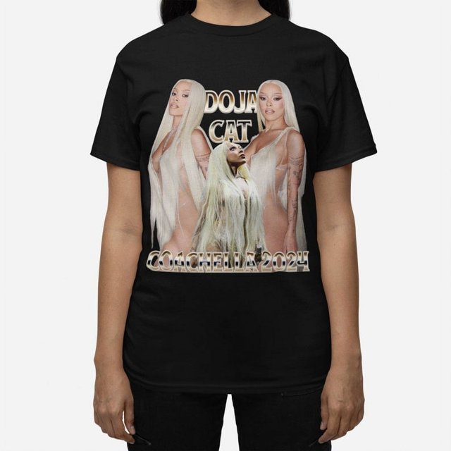 Doja Cat Coachella 2024 Vintage Graphic Band Tee, Blonde Doja Cat