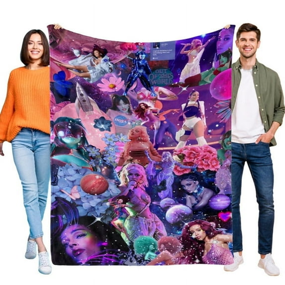 Doja Cat Music Blanket Soft Throw Blanket Micro Fleece Fuzzy Blankets Thin Bed Couch Decor Adult Nap Bedroom Car All Season Birthday Gifts 40"X50"