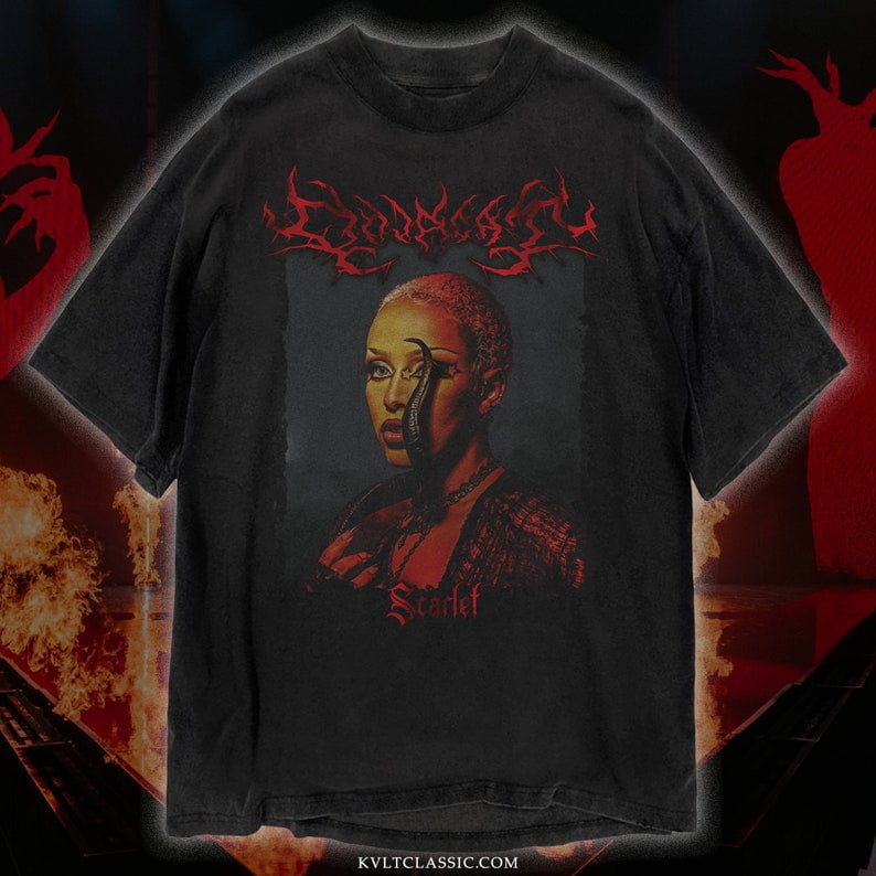 Doja Cat Scarlet Metal TShirt, Unisex 2024 Tour Graphic Tee
