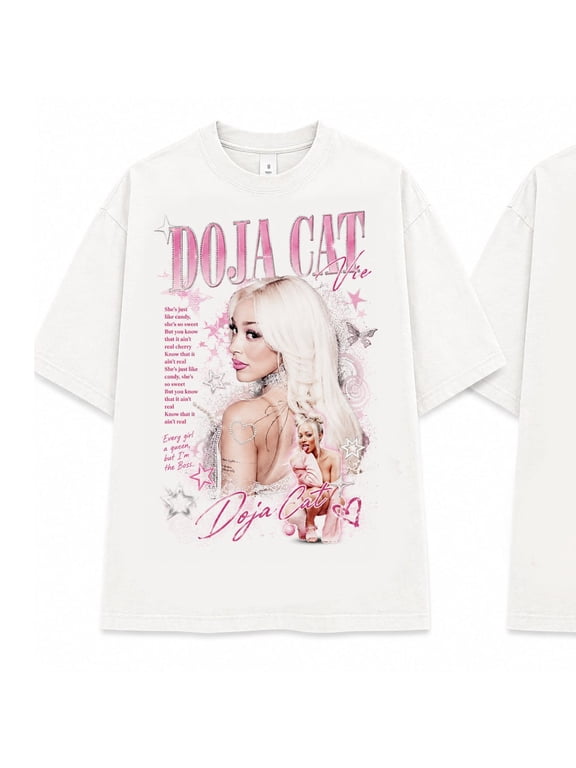Doja Cat Vie Vintage 90s T-Shirt, Pink Y2K Aesthetic Bootleg Graphic Tee