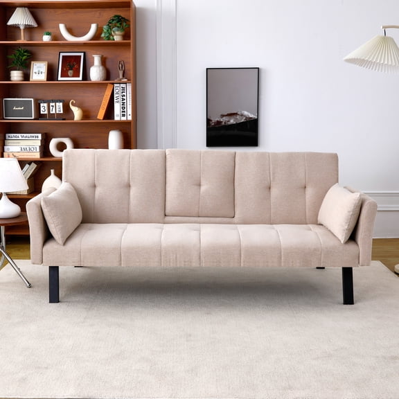 Dokea 70" Foldable Sofa Bed - Cup Holder & Storage - Sofas