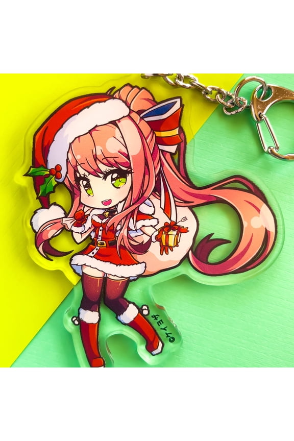 Doki Doki Literature Club - Monika Santa (Double Sided) 3.5 Acrylic Charm" (1 keychain)
