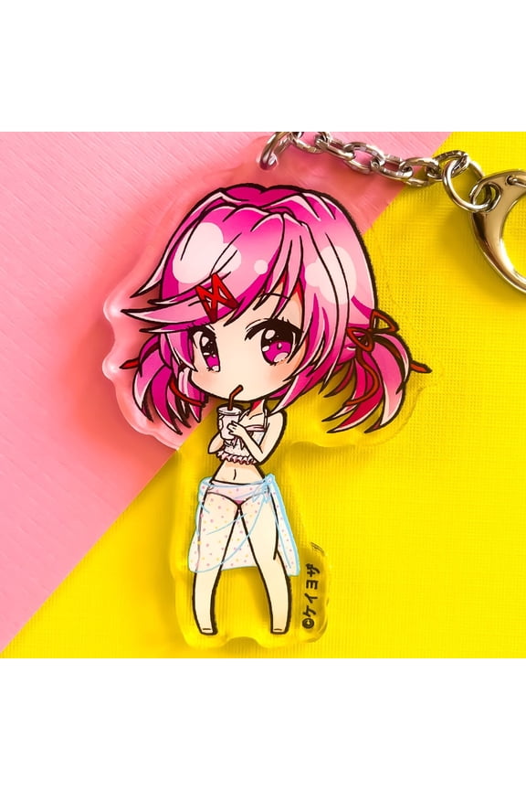 Doki Doki Literature Club - Natsuki Swim (Double Sided) 3 Acrylic Charm" (1 keychain)