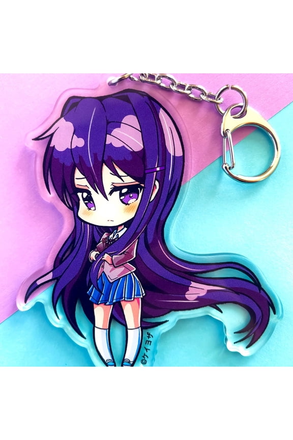 Doki Doki Literature Club - Yuri School Uniform (Double Sided) 3.5 Acrylic Charm (1 keychain)"