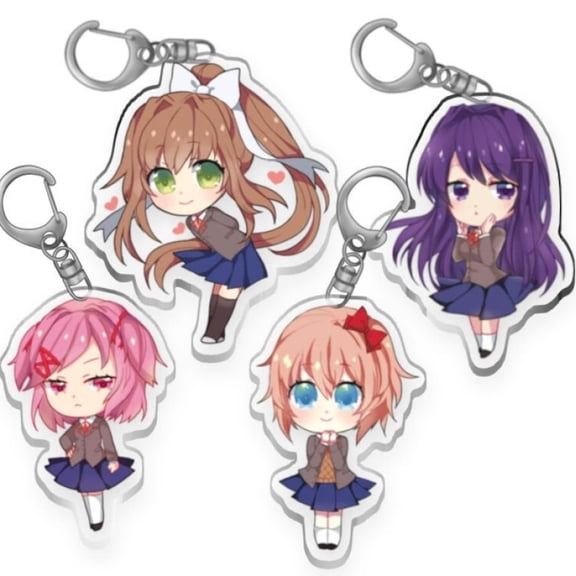 Doki Doki Literature Club+ charm keychains - Monika Sayori Yuri Natsuki (1 keychain)
