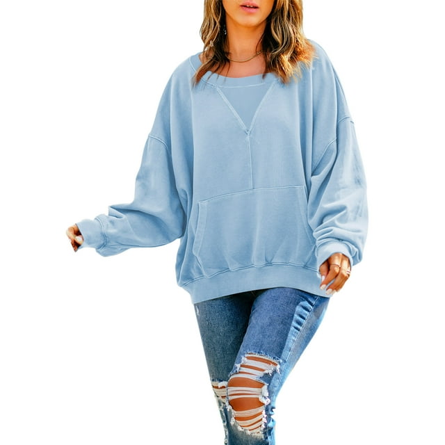 Dokotoo Pullover Sweatshirts for Women 2023 Fall Fashion Oversized