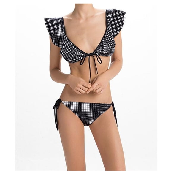 Dokotoo Women'S Rose Two Piece Tankini Swimsuit Long Sleeve Color Block Print Bathing Suits Size 3X-Large Us 22-24