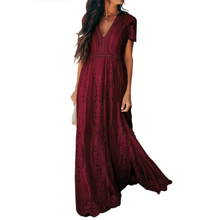 https://i5.walmartimages.com/seo/Dokotoo-Women-s-Red-V-Neck-Lace-Dress-Long-Party-Wedding-Dresses-Short-Sleeve-Chiffon-Gown-US-18-20-2XL_a26a8e76-b93a-45a2-92bc-ea6be51711cf.d59d8058e3c4a0b4244db09e3c61bf1e.jpeg?odnHeight=768&odnWidth=768&odnBg=FFFFFF