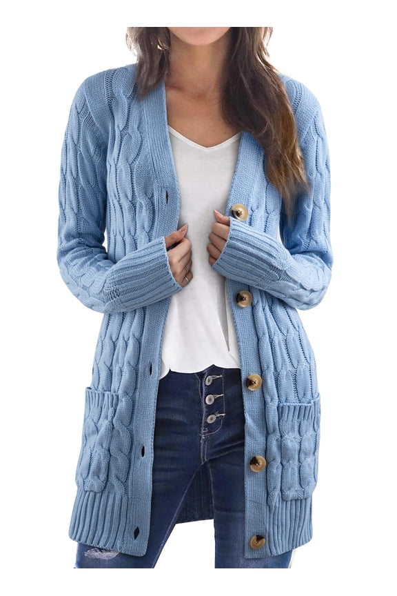 Womens Blue Cardigan Long Sweaters for Women Plus Cardigans Womens 1X