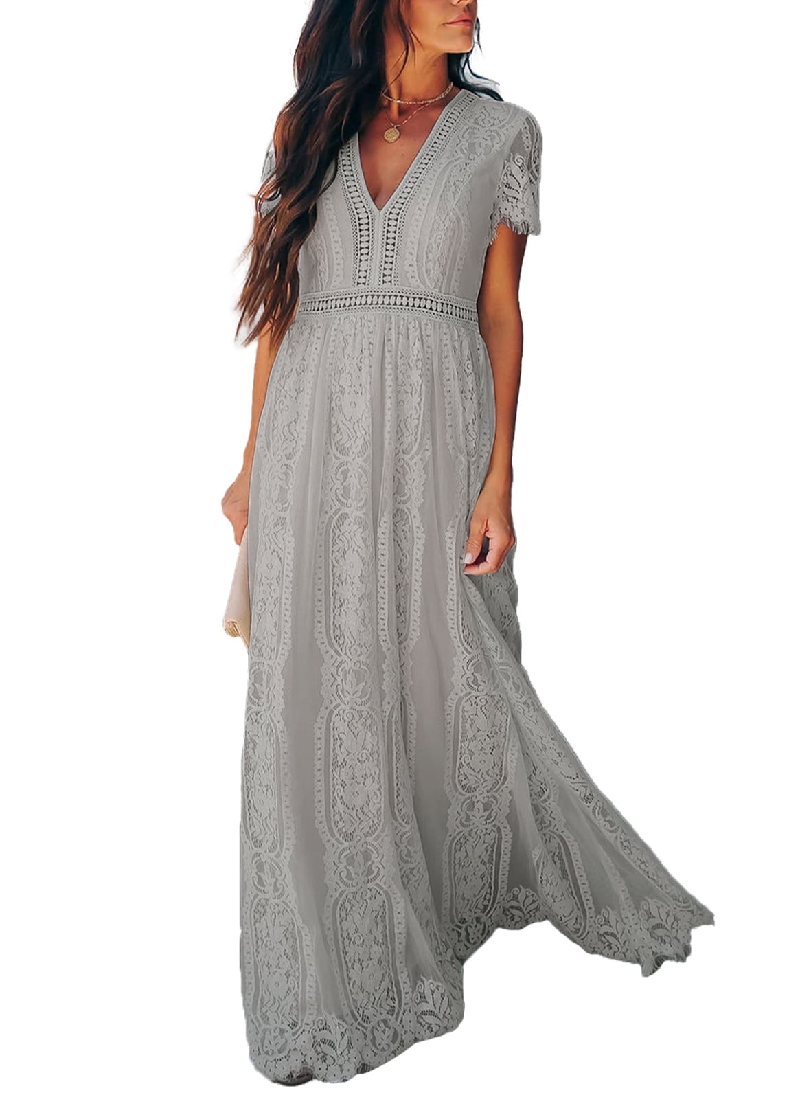 Short sleeve lace overlay dress cheap