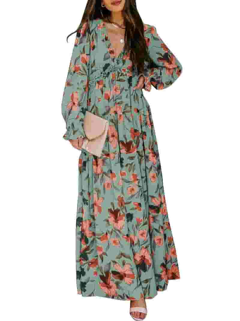 Long SLeeve Green Casual Party Dress Long SLeeve Green Casual Party Dress
