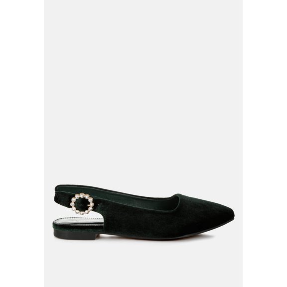 Dolan Velvet Slingback Flat Sandals
