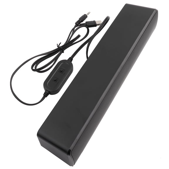 Dolby Soundbar Surround Sound Bars for Tv With Subwoofer,USB Wired Stereo Soundbar Music Player Bass Sound Box Input for PC Cellphones[Black]