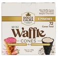 thumbnail image 1 of Dolce Calma Belgian Chocolate Mini Waffle Cones, Strawberry & Cookies and Cream Variety Pack, 72 Cones Total (2 pc), Crispy Gourmet Snacks for Gifting & Parties, 12 Packs x 6 Cones Bundle Pack, 1 of 5