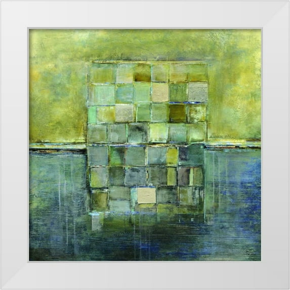 Dolce, Carmen 26x26 White Modern Wood Framed Museum Art Print Titled - Capiz Tiles