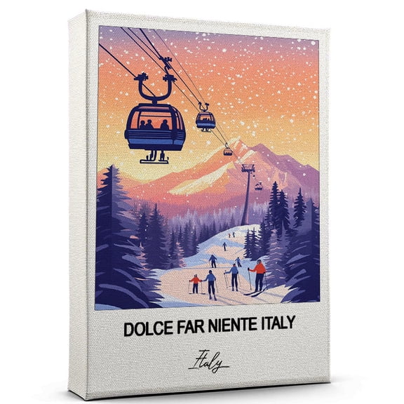 Dolce Far Niente Italy Travel Canvas Wall Art – Beautiful Travel Decor for Bedroom, Office Italy Canvas Print – Serene and Scenic Wall Decor Gift for Travel Lovers
