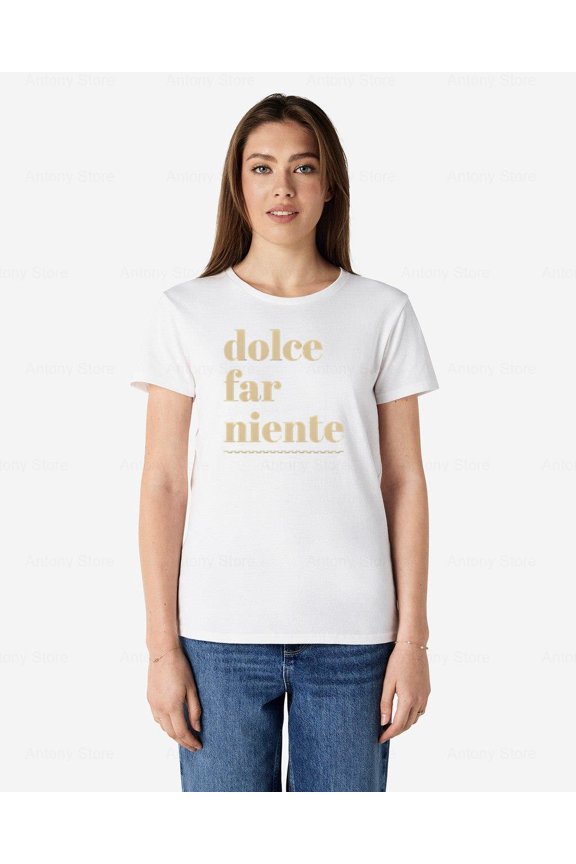 Dolce Far Niente Sweet Doing Nothing Italian Vacation T-shirt up to size 5XL