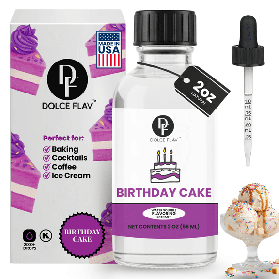 Dolce Flav - Birthday Cake Batter Extract Water Soluble 2 oz