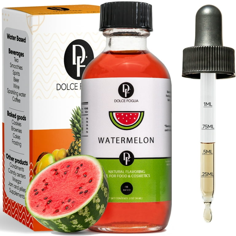 Dolce Foglia Watermelon Flavor Extract - Baking, Confectionery, and More - 2 oz.