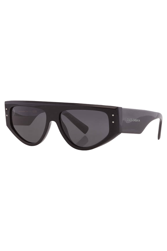 DG 4461 Acetate Mens Rectangle Sunglasses Black 57mm Adult