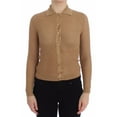 thumbnail image 1 of Dolce  Gabbana Beige Knitted Cotton Polo Cardigan Sweater, 1 of 6