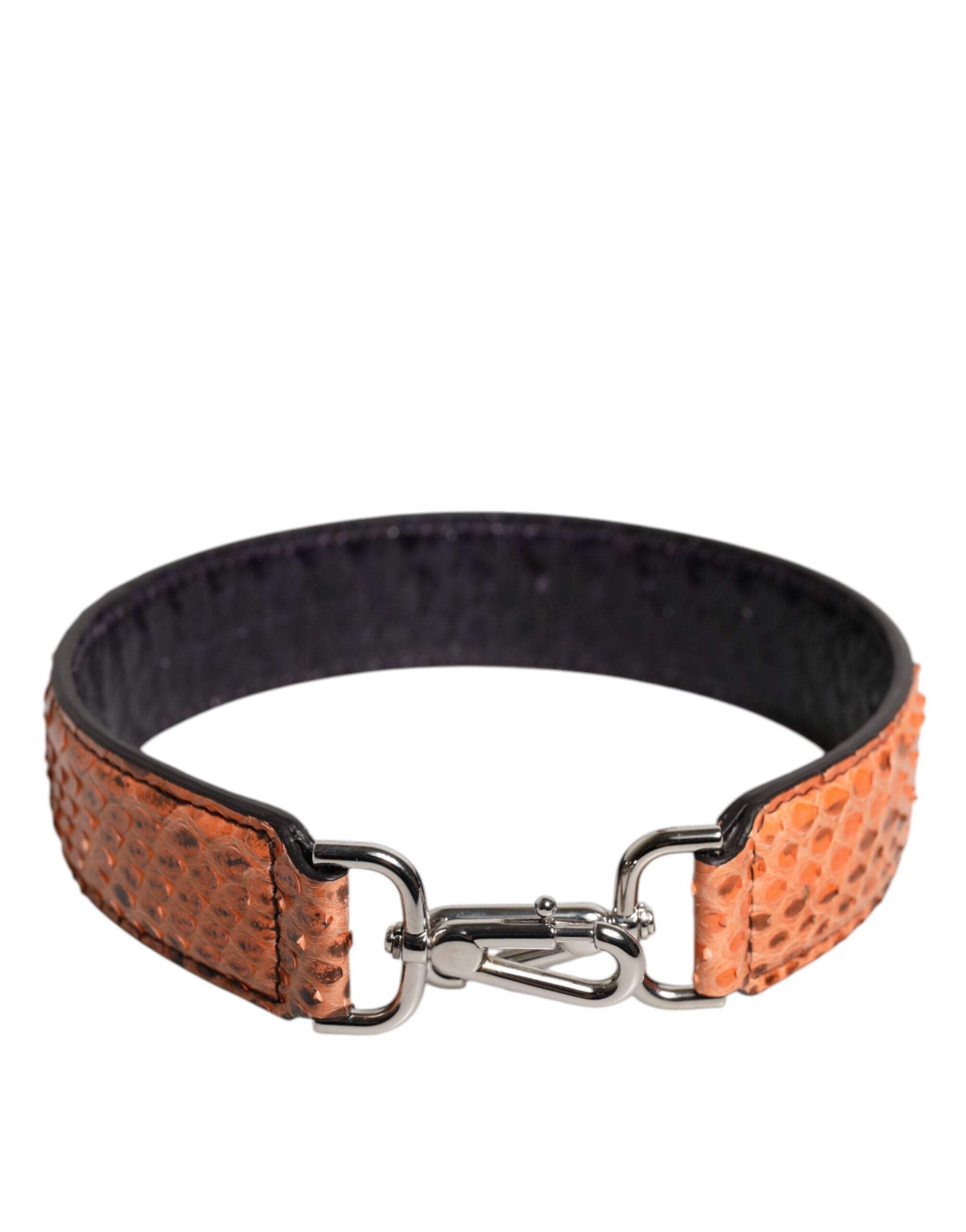 Dolce & Gabbana Black Cotton Leather Elastic Y-back Metal Clips Suspender