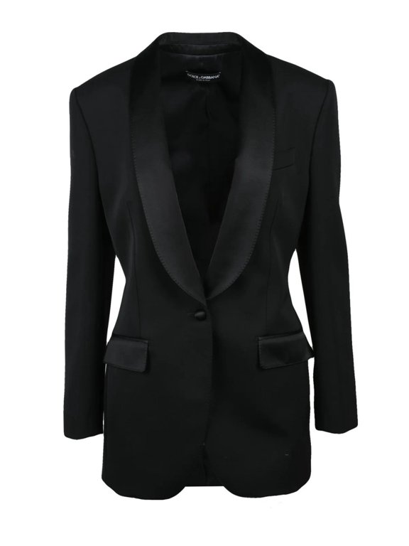 Smoking Jacket Wool Silk - Black (Women's)