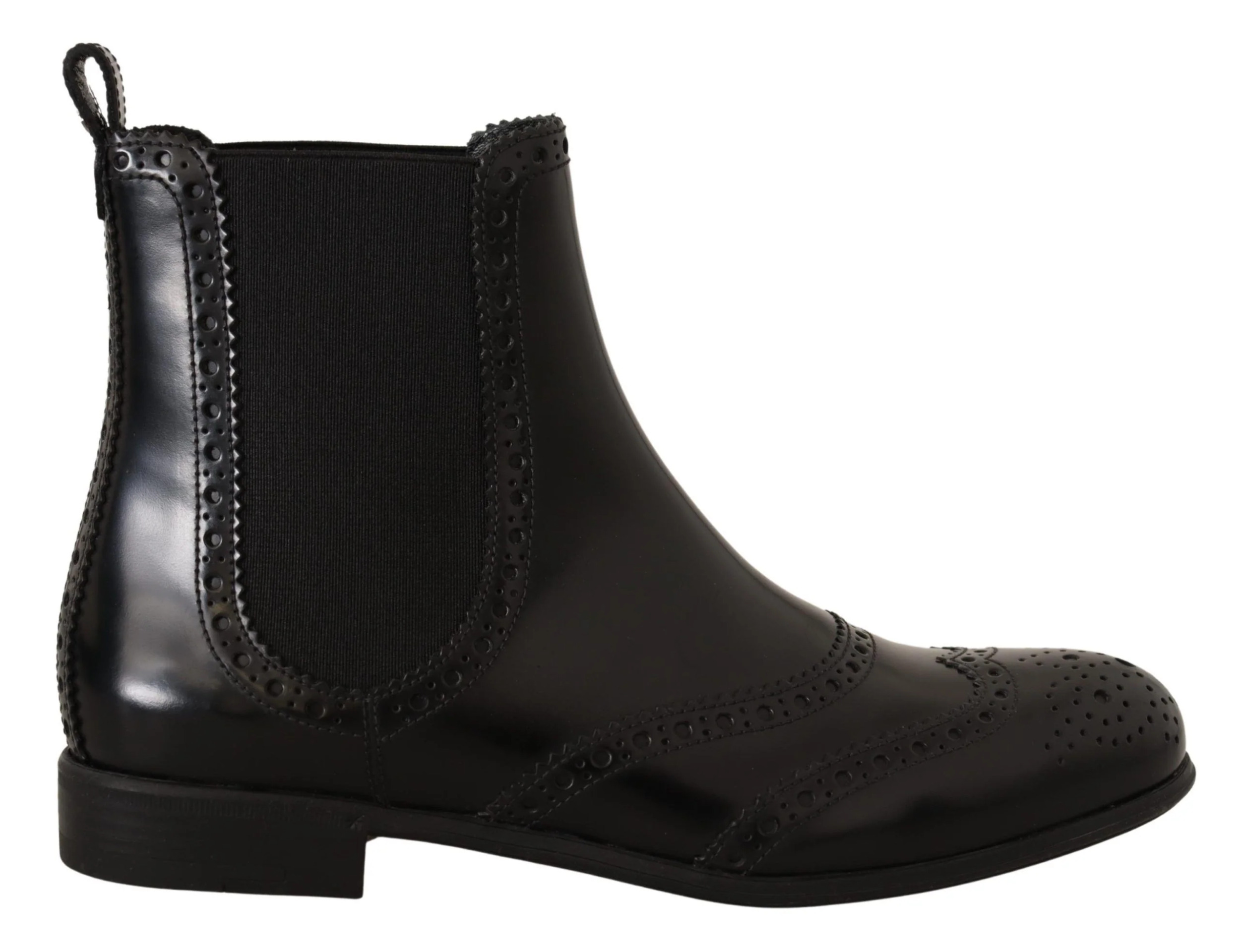 Dolce & Gabbana Black Rubber Knee High Flat Boots Shoes