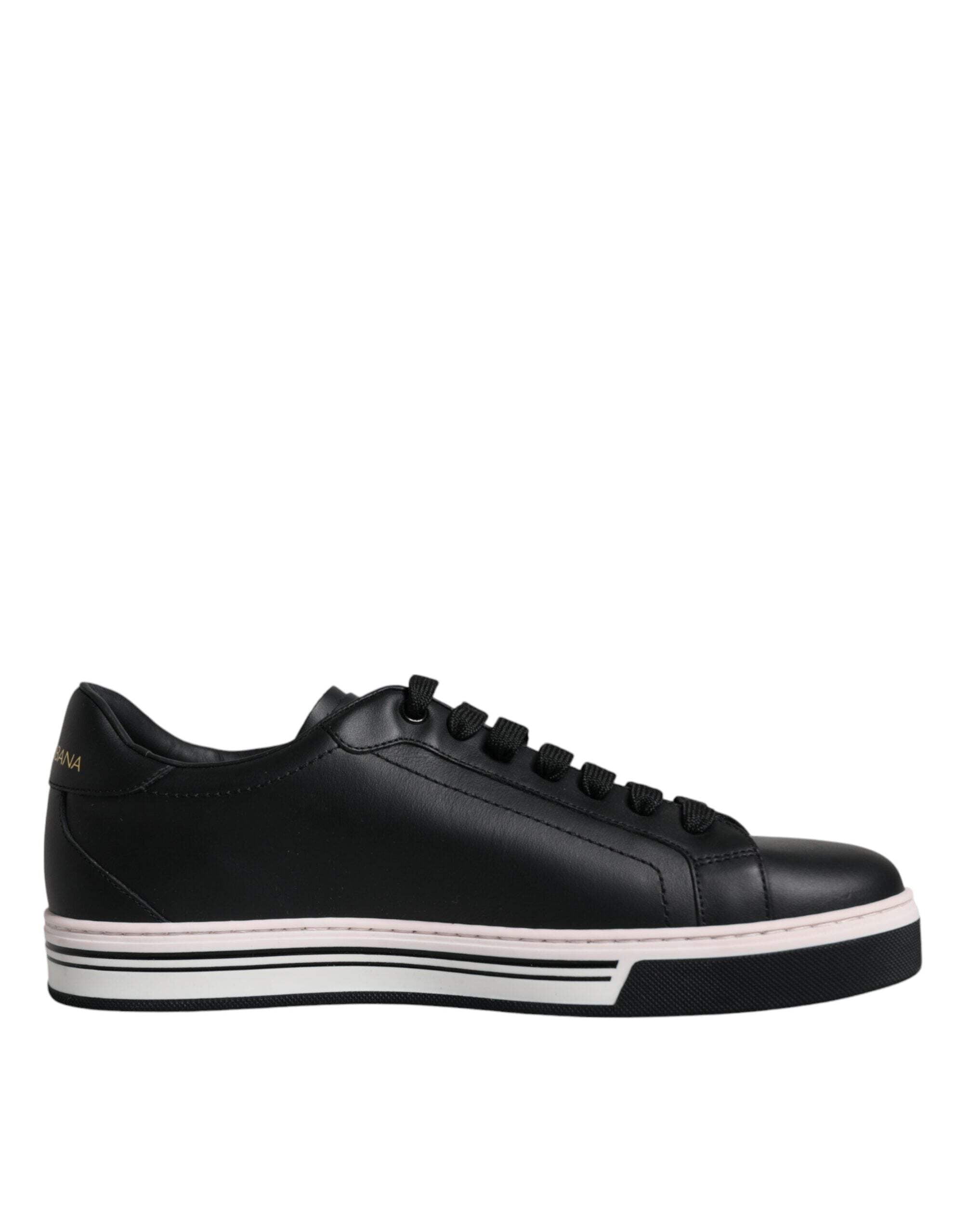 スニーカー Dolce & Gabbana Low Top Black Sneakers Dolce Gabbana Black Leather Low Top Men Sneakers Shoes