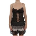 thumbnail image 1 of Dolce  Gabbana Black Silk Lace Babydoll Lingerie Top, 1 of 9