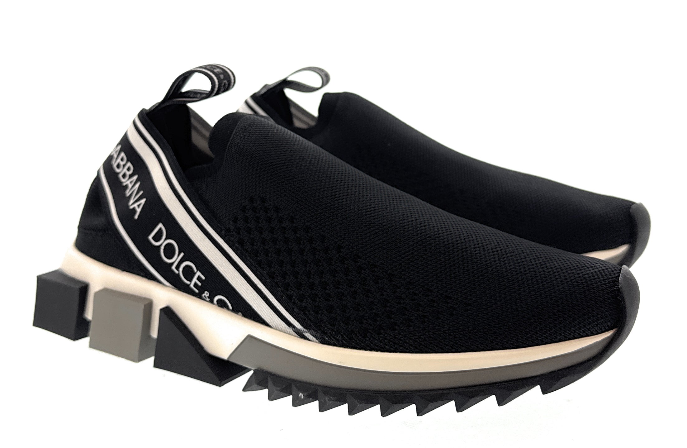 Dolce&gabbana slip ons Dolce & Gabbana - Black & White Slip-On Trainers | Childrensalon main image 2