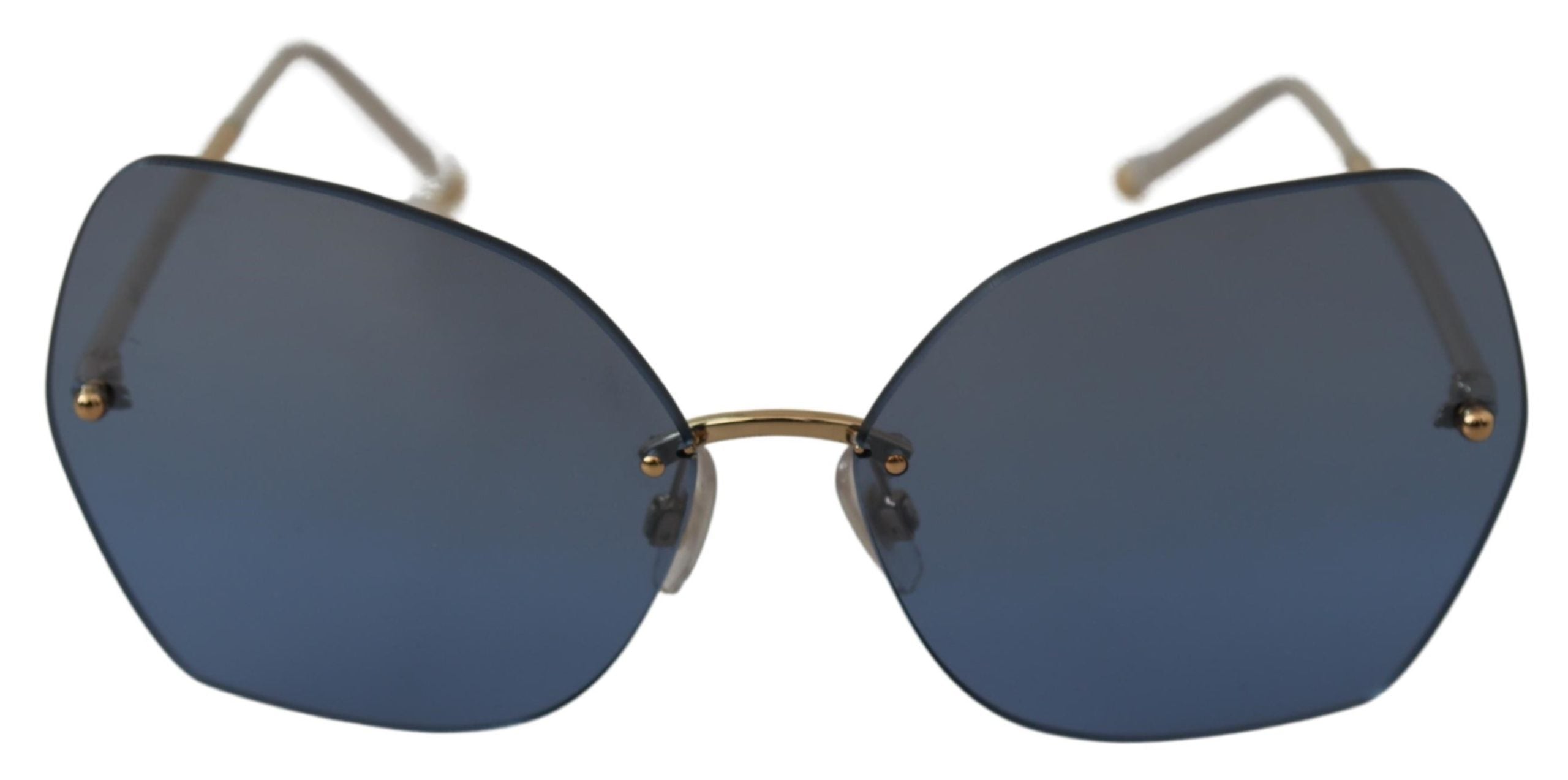 Dolce & Gabbana Blue Mirror Gold Gradient Women Sunglasses