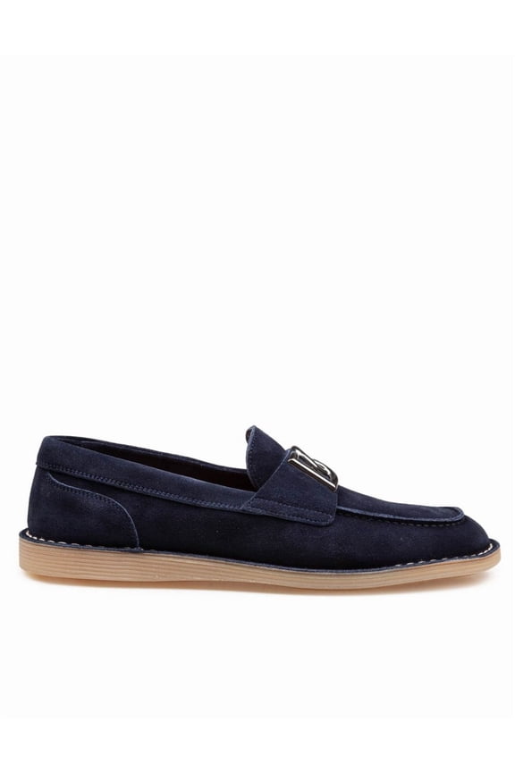 Blue Suede Moccasins Black (Men's)
