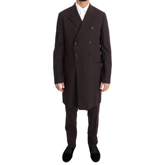 Dolce & Gabbana Bordeaux Wool Stretch Long 3 Piece Suit