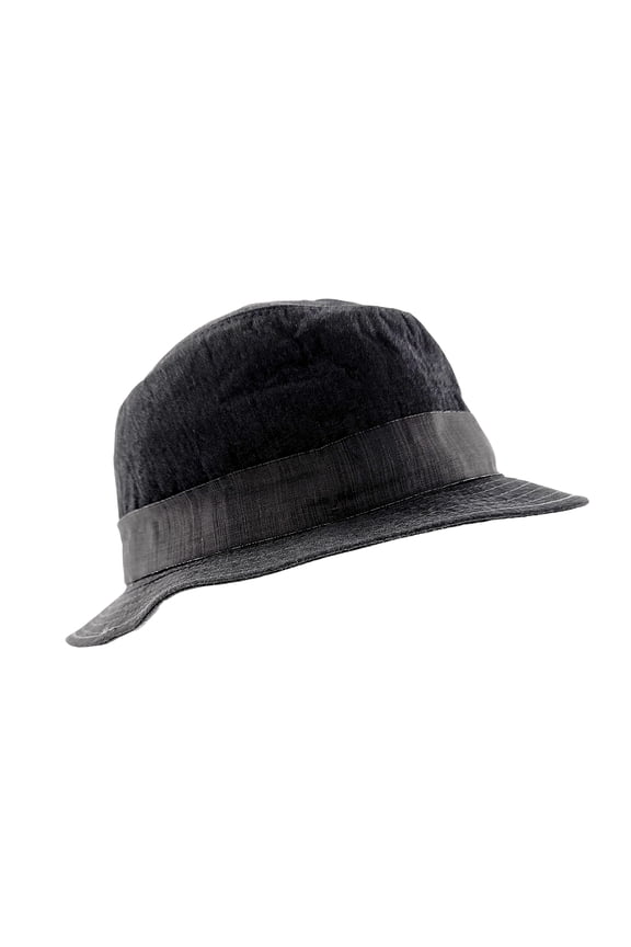 Cotton Blend Deep Grey Bucket Hat-Adult M for mens