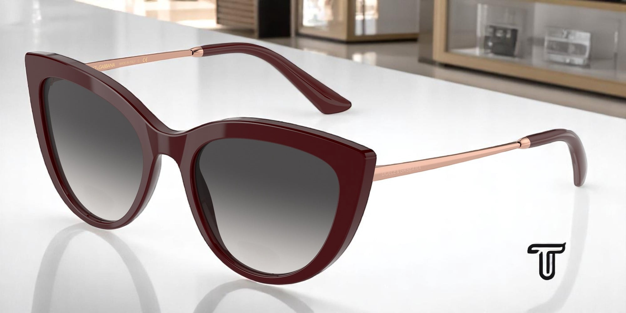 Dolce & Gabbana 54MM Shield Cat Eye Sunglasses Authentic Y2K DOLCE & GABBANA Beaded Big Logo D&G Shield  main image 3