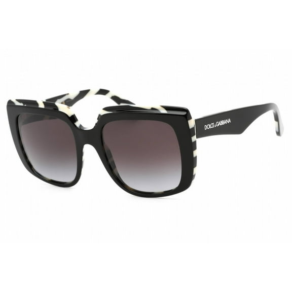 Dolce & Gabbana DG 4414 Plastic Womens Square Sunglasses Black on Zebra 54mm Adult