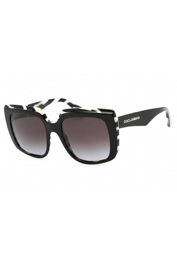 DG 4414 Plastic Womens Square Sunglasses Black on Zebra 54mm Adult