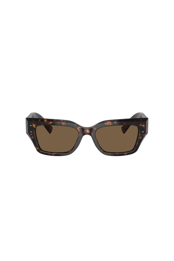 Women's 0Dg4462 Rectangular Tortoiseshell Acetate Sunglasses Brown
