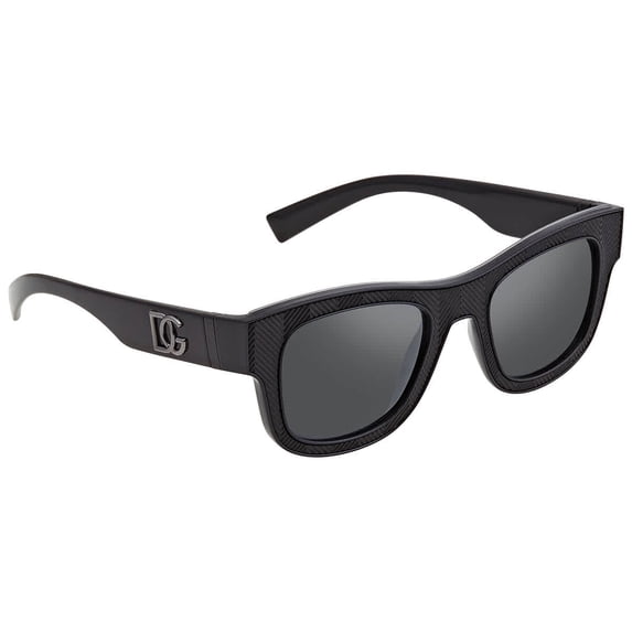 Dolce & Gabbana DG 6140 Plastic Unisex Square Sunglasses Black 50mm Adult